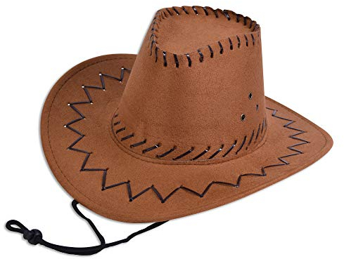 Bristol Novelty Kinder Cowboyhut mit Ziernähten (Einheitsgröße) (Braun)