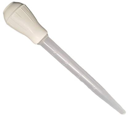 Handy Housewares Heat Resistant Squeeze Bulb 1oz Tube Meat & Poultry Turkey Baster, White