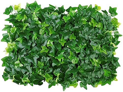 Artificial Hedges Fence Fake Plant Wall Ivy Fence Screen Faux Grass Decorative Backdrop for Garden Backyard Green EIIDJFF