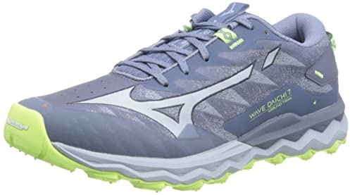 Mizuno Women Wave Daichi 7 Trail Shoe, VIndigo/SubduedB/NeoLime, UK 5