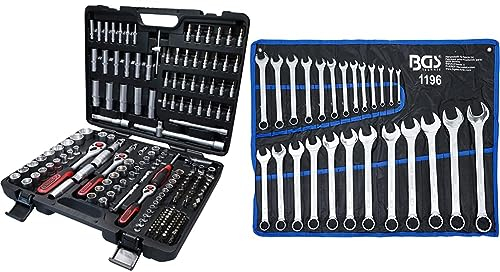 KS Tools 917.0795 - Caisse à Outils Complète en Coffret Douille de 1/4, 3/8 et 1/2 & BGS 1196 | Jeu de clés mixtes | 6-32 mm