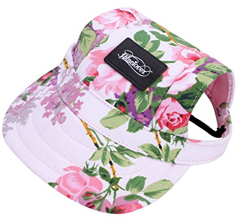 Hundekappe Hund Katze Baseballmütze Haustier Sonnenhut mit Ohrlöchern Haustierkappe Einstellbar Bequem Baseballkappe Sonnenschutz Oxford Hundehut Niedlich Haustierzubehör Sommer Outdoor