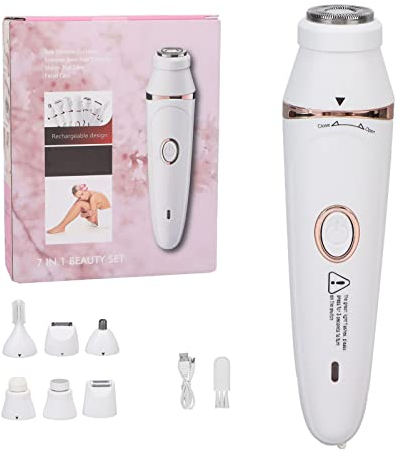 Epilierer für Frauen - Kabelloser Damenrasierer, Elektrischer Haarentfernungsset mit Bikini Trimmer & Gesichtshaarentferner für Beine, Arme und zu Hause