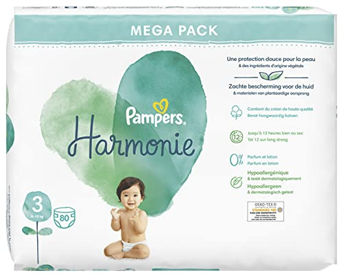 PAMPERS Harmonie Taille 3-80 Couches