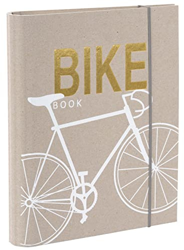 goldbuch 63 006 Foto-Notizbuch Bike Book, Schreibbuch 18,5 x 23 x 3 cm, Notiz Buch 50 Seiten Dotted, Skizzenbuch Cover FSC Karton, FSC Papier 170g/m², Kladde Gold- und Weißprägung, Fotobuch grau