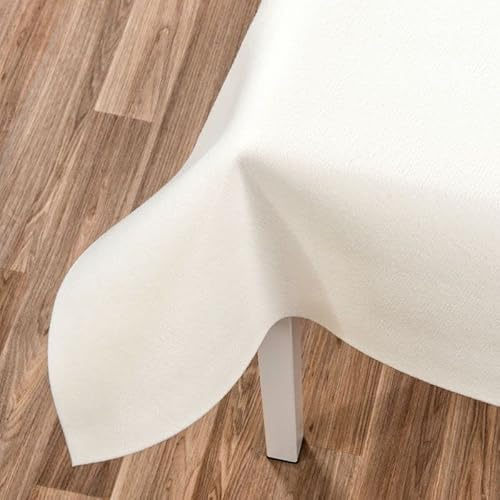 Galeone Biancheria e Tessuti | Mollettone per Tavolo Quadrato 140x140 cm, Tovaglia Copritavolo Panno Gommato Antimacchia, Tappeto Bianco da Gioco