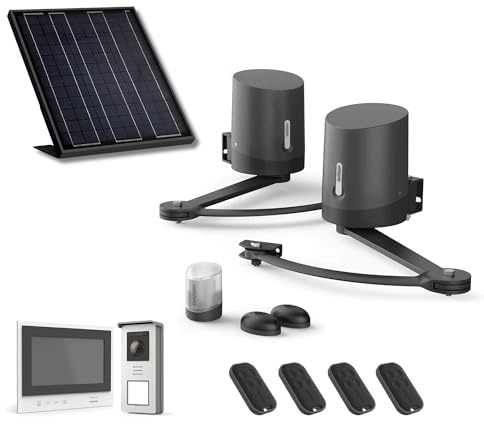 Avidsen Orane 510 Pack Solaire avec Visiophone sans Fil Thomson Air | Portail 2 battants jusqu’à 5 m/500 kg, alimentation solaire, visiophone sans fil, portée jusqu’à 350 m, écran nomade