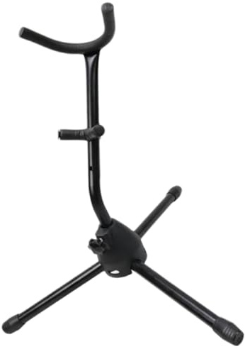 Klappbarer Saxophonständer für Alt und Tenorsaxophon Schwarz | Metall Abs Schaumstoff, Stabile Ausführung, Einfache Montage, Kompakte Bauform