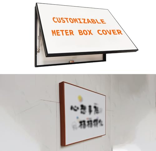 Tapa Cuadro Electrico Cubierta de Panel Eléctrico con Marco de Aleación de Aluminio, Cubierta de Caja de Medidor Personalizable, Decoración de Pared, Cubierta de Caja de Interruptores Oculta para Sala