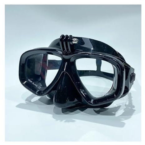 LCQSYE Tauchmasken Unterwasser-Tauchmaske und Taucherbrille sind für das Trockentauchen mit der kleinen Sportkamera GoPro geeignet Schnorchelmaske(Black)