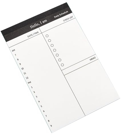 RGYBAO Tagesplaner, Notizbuch, Checkliste, Notizblöcke, Memopad, 50 Blatt, reißbar, kleines Notizbuch, Schreibblock für Notizen, Memos