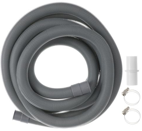 SOIMISS Washing Machine Drain Hose Extension Kit 4 Meters Flexible Washer Discharge Hose Compatible Automatic Drum Washing Machines