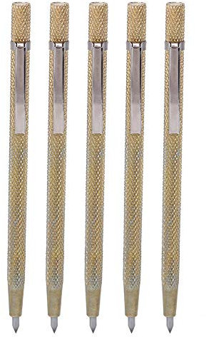 Diamond Scriber Pen Tungsten Steel Carbide Tip Engraving Tool for Ceramic Glass Metal Wood Tile Marble Sheet Iron 5pcs Set