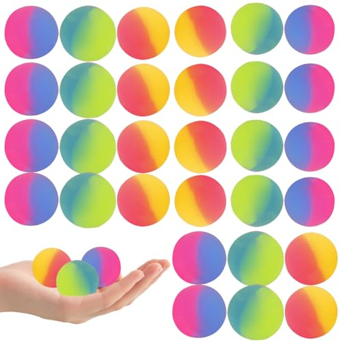 Flummies per bambini, 30 pezzi, palline colorate in gomma per bambini, adatte per giochi all'aperto e regali promozionali, regalo per bambini, eventi e feste