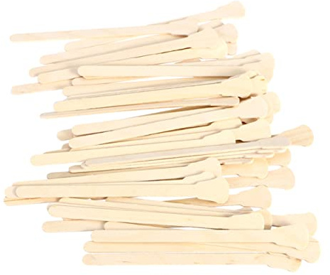Beaupretty 150pezzi Spatole Monouso Legno Ceratura Estremita Arrotondate Senza Irritazioni Uso Professionale Domestico