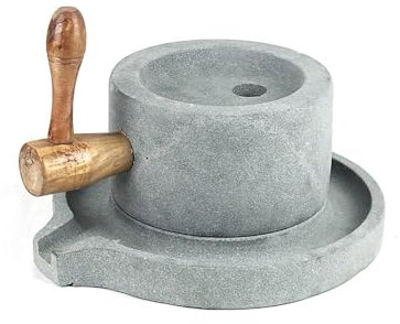 Stone Grain Mill Handmade Wheat Berry Grinder Bluestone, Smooth Powder Pulverizer for Grinding Dry & Wet Foods, 20 X 30 Cm / 22 X 35 Cm / 25 X 40 Cm Stone Mill(25x35cm (9 7/8 x13 3/4))