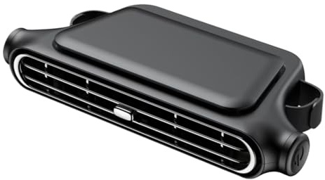 Ventilador de asiento trasero, ventilador portátil USB de 3 velocidades, suministros internos automotrices para furgoneta, marina, camión, tractor, clima cálido, viajes largos por