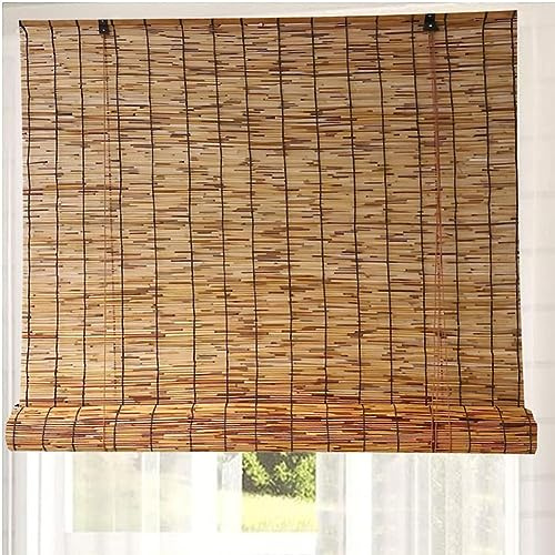 Tenda a rullo in bambù per esterni, isolamento termico, protezione da privacy e sole, 160 x 230 cm, ideale per patio, giardino, finestra, porta, cucina, balcone, tende alla moda.