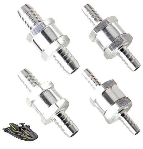 Clapet Anti Retour, 4 Pièces Clapet Anti Retour Gasoil de 6,8,10,12 mm Carburant Essence en Alliage D'Aluminium à Sens Unique pour Carburateur de Voiture, Système Basse Pression