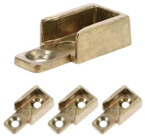 DIYEAH 4 placas de retención para pestillo de ventana - Accesorios de seguridad metálicos - Placa de cierre de aleación de zinc para ventanas abatibles y de guillotina - Herrajes versátiles para