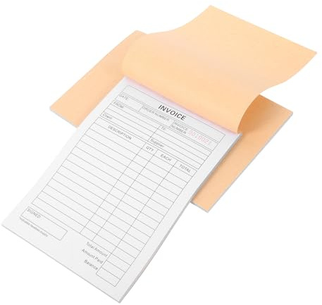 Alipis Talonario de Facturas Autocopiativo Triple Copia 20 Juegos 60 Hojas por Libro 2 Libros Pequeñas Empresas para Pedidos Gestión Financiera Control Comercial