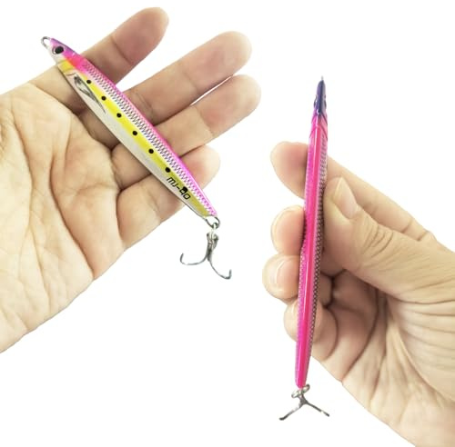 Super Sprat Sea Fishing Lure UV Jig Trout 3D Mackerel Bass Trout Minnow 40g