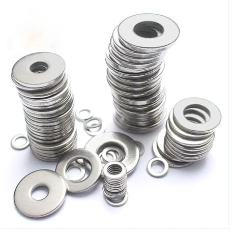 Rondelles de fixation 50 pièces M1.6 -M10 Sliver Washer joint rondelle en acier inoxydable rondelle plate épaissie rondelle métallique rondelle plate en métal(50PCS M6x12x1.1)