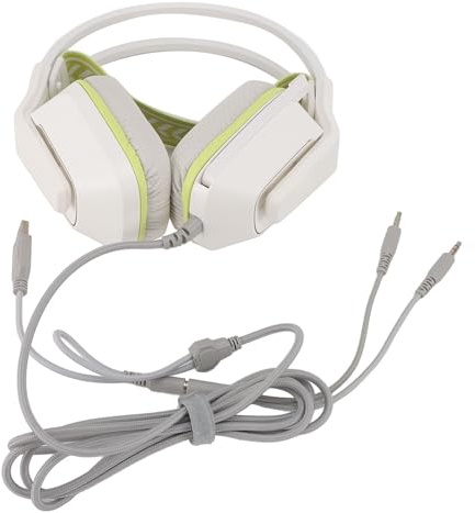 LUCKDANO Cuffie da Gioco Cablate Cuffie da Gioco Cablate con Microfono, Cuscinetti Auricolari Regolabili in Memory Foam, Plug and Play per PC, Laptop, Console di, Design Comodo e Versatile in
