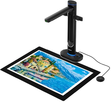 VIISAN S48 Duo Escáner profesional A2/A3, Dual Sensor CMOS 48MP, 600 DPI, Automático Libro, Detección externa OCR, Iluminación LED, Compatible con Windows y macOS