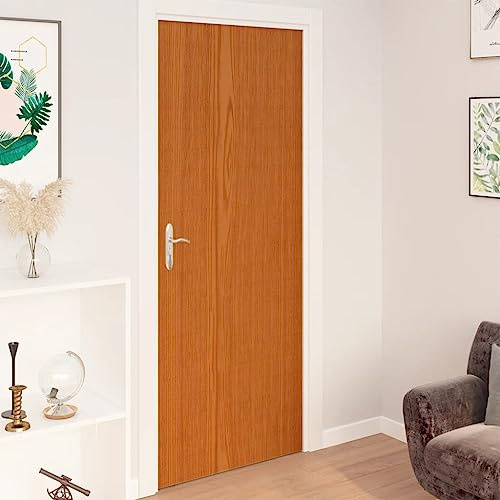 4 pellicole autoadesive per porte, in PVC, 210 x 90 cm, effetto legno, opaca, per mobili, porte, finestre, protezione solare, pellicola protettiva per la privacy