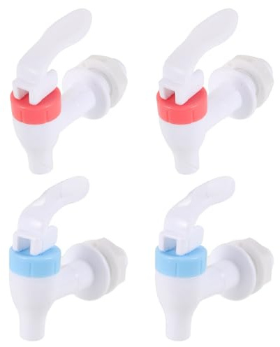 Plástico Grifo de Repuesto, 4 Piezas, para Dispensador de Agua | Control de Flujo, Limpieza Sencilla, Instalación Simple, Kit para Fuente de Agua Fría y Caliente