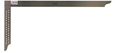 HaWe Zimmermannswinkel mit Anreißlöcher 800 mm aus NIROSTA-Stahl, Metalwinkel, Eisenwinkel, Stahlwinkel, Messwinkel, Anschlagwinkel m. Anreißlöchern