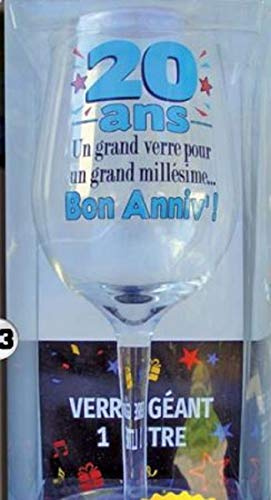 Bazooka Verre À Vin Géant Anniversaire 1 Litre 20 Ans