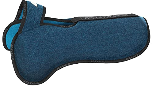 Acavallo Widerristfreies Konfigurations-Taschenpad doppelseitig Filz - vorne erhöht- Navy/Petrol AC835