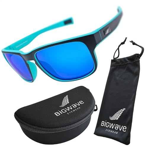 BIGWAVE Strandbrille unisex mit 100% UV-400-Schutz – Bruchsichere, leichte und hochflexible Sport- und Freizeitbrille. Auch zum Radfahren oder Laufen.