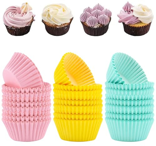 YANJINGHE 24 Stück Silikon Cupcake Formen, Wiederverwendbare Silikon Backformen, Cupcake Formen, Antihaft Hitzebeständig Muffinformen für Kuchen, Eis, Pudding, Gelee (L)