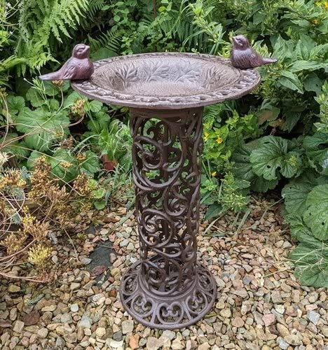 VOGELTRÄNKE VOGELBAD GARTEN GUSSEISEN ANTIK STIL GARTENDEKO ANTIK VINTAGE STIL