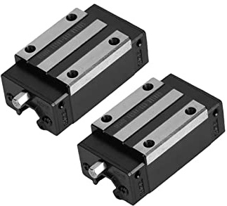 Coavoo 2 Stück HGH15 Lagerblöcke, 15mm HG15 Linear Motion Kugellager Schlitten Schieber, der CA Blöcke für Quadratische Linear Gleitführung Führungsschiene HGH15 HGR15 als CNC Kit Teileersatz schiebt