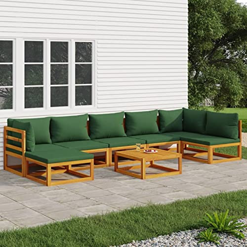 Tidyard 8-TLG. Gartenlounge Set, Balkon Lounge Sofa, Gartensofa Lounge, Terrassensofa, Loungesofa Outdoor, Loungemöbel Garten Holz, Gartenmöbel für Draußen, Massivholz