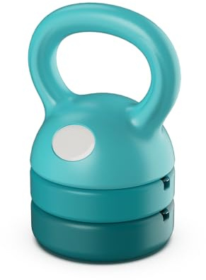 Adjustable Kettlebell Set 5.4kg/12lbs - Strength Training Kettle Bell Weight for Men/Women Home Gym - 4 Different Settings 2.3/3.6/4.1/5.4kg (Blue)