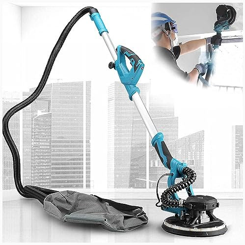 Electric Foldable Wall Sander 1800W - Upgraded Handle Design - Dust-Free Automatic Vacuum System - Ideal for Ceiling & Wall Polishing