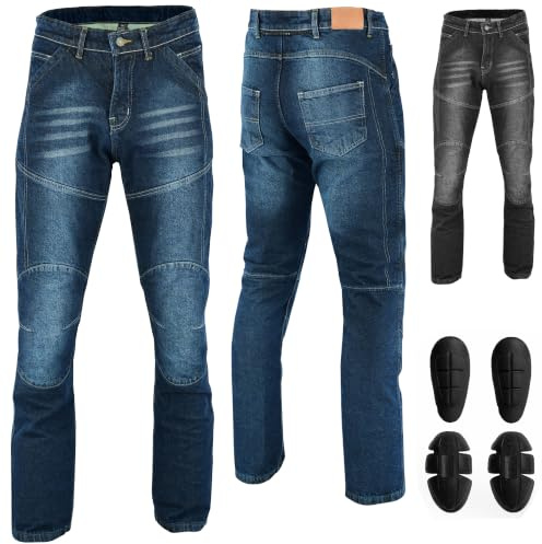 Vaster Moto Gepanzerte Motorradjeans für Herren, aus Kevlar, Elegante Motorrad-Schutzhose, CE-Zertifiziert, ideal für Kreuzfahrten, Sport, Tourismus