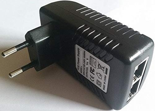 Cargador ESP Ladegerät Netzteil Adapter 24V 1A 1000mA PoE LAN Kompatibel mit Ersatz für POE LAN Kamera Camera IP Telefon Switch Ethernet CCTV Ersetzt Ladekabel Netzadapter Netzkabel Replacement