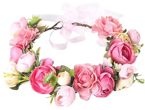 Housoutil Braut Zu Sein Foto Requisiten Hochzeit Kopfschmuck Handgemachte Stoff Rose Blumenkrone