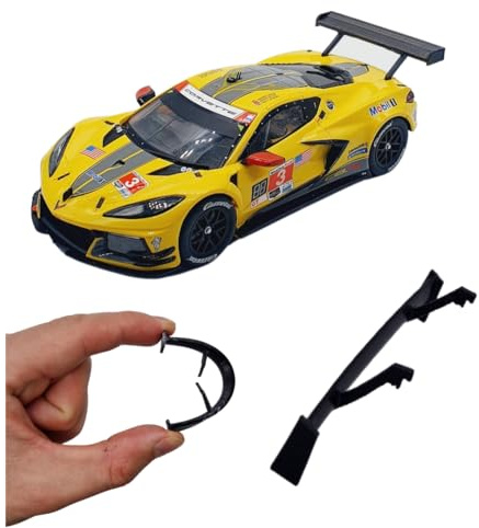Blackslot Flexibler Spoiler – Carrera Zubehör für 124 Chevrolet Corvette C8.R, Carrera Bahn Tuning Ersatzteil Kleinteil im Maßstab 1:24