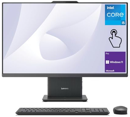 Lenovo IdeaCentre I Business All-in-One 2024, pantalla táctil FHD de 27 pulgadas 100Hz, Intel Core i5-13420H, 16GB DDR5 RAM, 2TB SSD, base de carga inalámbrica, KB y mouse inalámbricos, Wi-Fi 6,