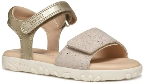 Geox J SANDAL HAITI GIRL, Sandale fille, Lt Gold,