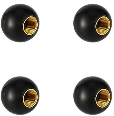 Keenso Car Tire Valve Caps, 4PCS Tire Stem Valve Caps 8 Ball Universal Stem Covers Airtight Seal Heavy Duty for Cars Suvs Bike and Trucks Motorcycles