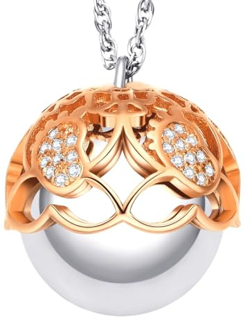 Dada Gioielli - Protection et amour pour les futures mamans - Collier bola de grossesse appelant les anges - Pendentif scintillant - Cadeaux pour femmes enceintes