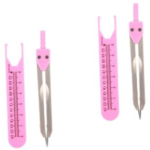 NUOBESTY 2 Pièces Boussoles Séparateurs Pour Mesurer L'électrocardiogramme Pied à Coulisse D'électrocardiographe Mètre Ruban Outil De Mesure Médicale Étriers Pour La Rédaction Métal Rose